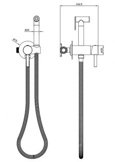 Гигиенический душ Milacio MCU MCU.850.MB чёрный матовый